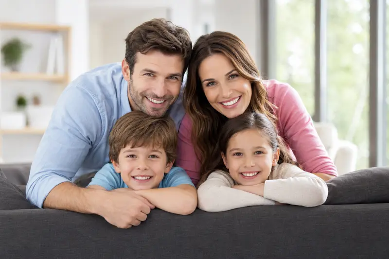 Familia feliz — conciliación familiar